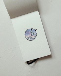 某4s店经理山小姐小狐狸纹身手稿